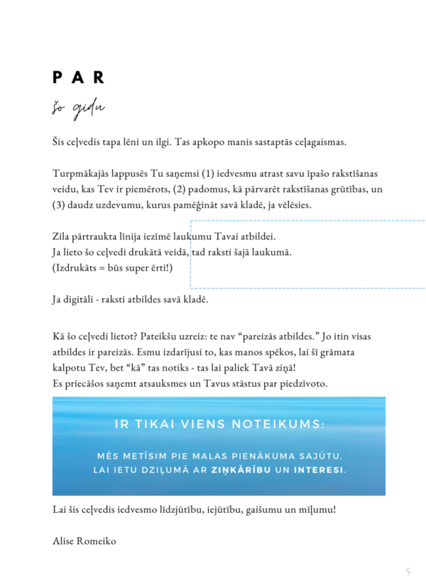 Ceļvedis dienasgrāmatas praksē